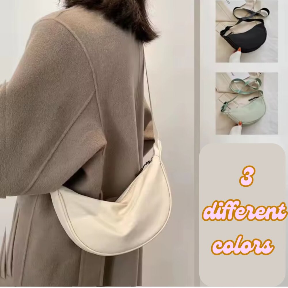 Large Capacity Crossbody Half Moon Waterproof Bag